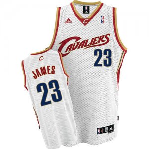 Maillot De Basket Cleveland Cavaliers LeBron James 23 Engrener Retro Blanc